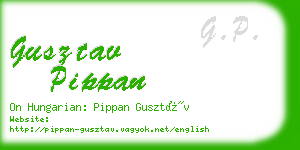 gusztav pippan business card